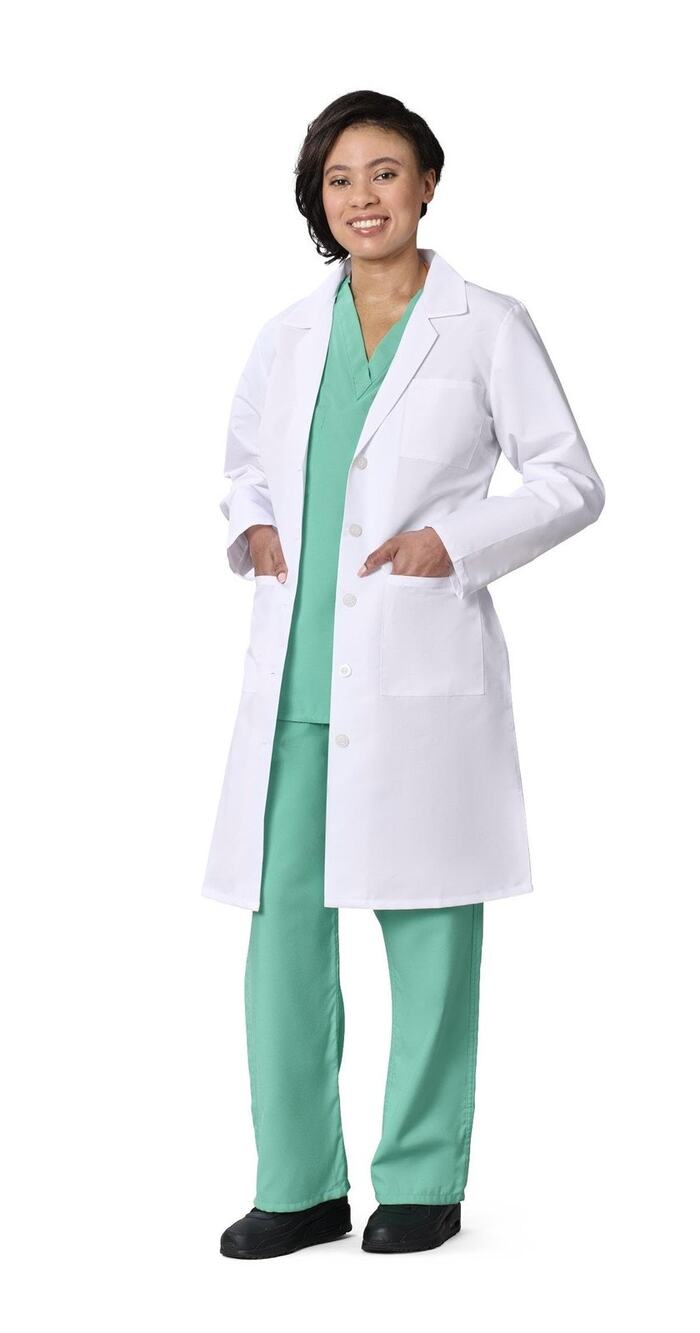 Medline PROPEL Unisex Lab Coat White XL Regular Medical Uniform 3521 New